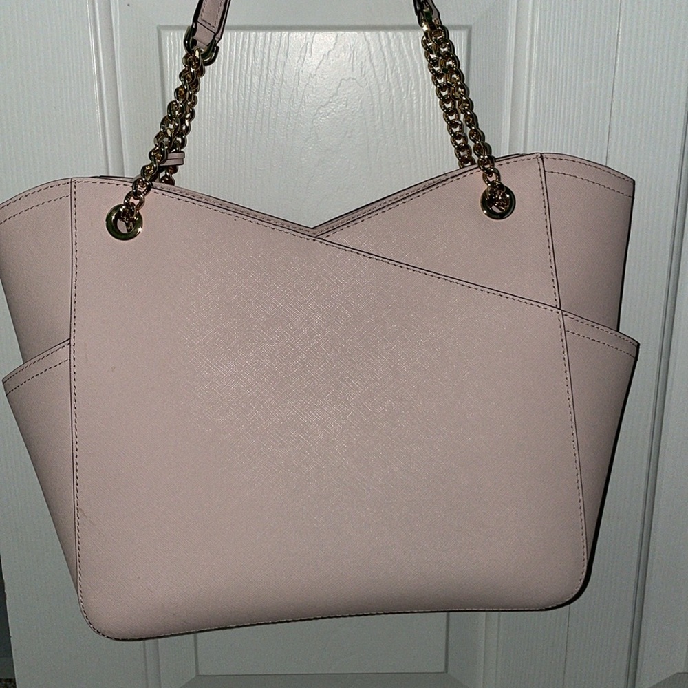 Michael Kors Large Jet Set Logo Shoulder Bag in Light Pink Blush - Picture 4 of 9